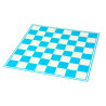 Jeu d'échecs pliable en carton blanc/bleu 47 cm pièces STAUNTON n°6 économiques feutrées