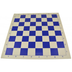 Jeu d'échecs en vinyle blanc/bleu 51 cm pièces STAUNTON n°6 économiques 95 mm