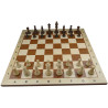 Jeu d'échecs bois sycomore/acajou bord clair pièces STAUNTON n°6 charme - numéroté taille 6