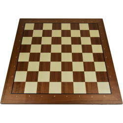 Jeu d'échecs bois noyer bordure noire pièces STAUNTON style allemand acacia/buis - numéroté taille 5