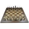Jeu d'échecs bois noyer bordure noire pièces STAUNTON n°6 charme - taille 5+