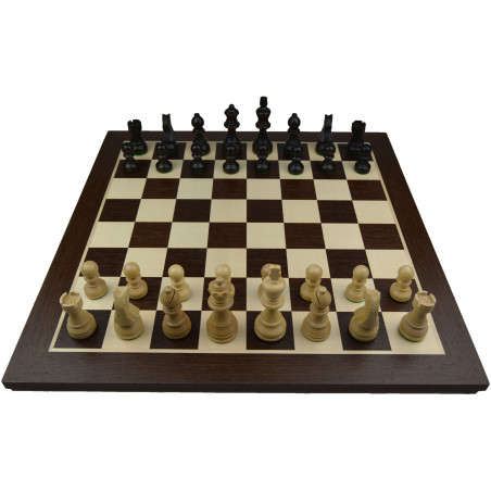 Jeu d'échecs bois wengé pièces STAUNTON n°5 style allemand charme SR3 - taille 5