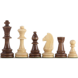 Jeu d'échecs bois sycomore/acajou pièces STAUNTON n°6 schima - numéroté taille 6