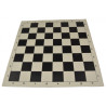 Jeu d'échecs en vinyle blanc/noir 51 cm pièces STAUNTON n°6 feutrées crème/noir