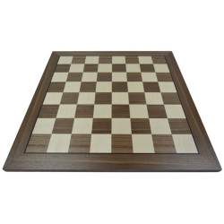 Jeu d'échecs bois noyer bordure noire pièces STAUNTON n°5 charme 92mm - taille 5