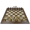 Jeu d'échecs bois noyer bordure noire pièces STAUNTON n°5 charme 92mm - taille 5
