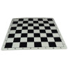 Jeu d'échecs en silicone blanc/noir 51 cm pièces plastique lestées feutrées style indien