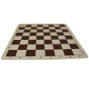 Jeu d'échecs en silicone blanc/marron 51 cm pièces plastique lestées feutrées style indien