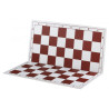 Jeu d'échecs pliable en plastique blanc/rouge 51 cm pièces lestées feutrées style indien