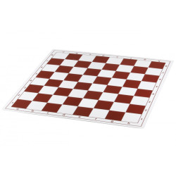 Jeu d'échecs pliable en plastique blanc/rouge 51 cm pièces lestées feutrées style indien