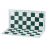 Jeu d'échecs pliable en plastique blanc/vert 51 cm pièces lestées feutrées style indien