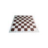 Jeu d'échecs pliable en plastique blanc/marron 51 cm pièces lestées feutrées style indien