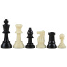 Jeu d'échecs en vinyle blanc/noir 36 cm pièces STAUNTON n°3 économiques feutrées
