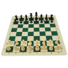 Jeu d'échecs en vinyle blanc/vert 36 cm pièces STAUNTON n°3 économiques feutrées