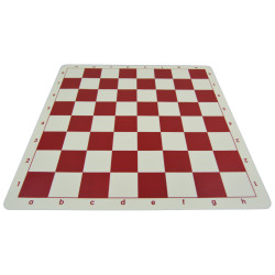 Jeu d'échecs en silicone blanc/rouge 51 cm pièces STAUNTON n°6 économiques feutrées
