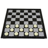 Jeu d'échecs/dames de voyage magnétique plastique - 25 cm