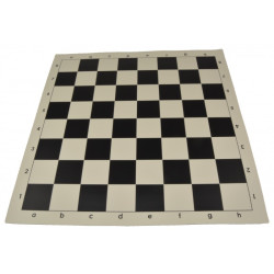 Jeu d'échecs en vinyle blanc/noir 51 cm pièces Club STAUNTON n°6 économiques feutrées