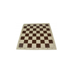 Jeu d'échecs en vinyle blanc/marron 51 cm pièces Club STAUNTON n°6 économiques feutrées