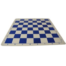 Jeu d'échecs en silicone blanc/bleu 51 cm pièces Club STAUNTON n°6 économiques feutrées