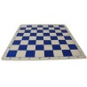 Jeu d'échecs en silicone blanc/bleu 51 cm pièces Club STAUNTON n°6 économiques feutrées