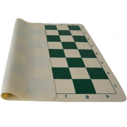 Jeu d'échecs en silicone blanc/vert 51 cm pièces Club STAUNTON n°6 économiques feutrées