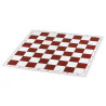 Jeu d'échecs pliable en plastique blanc/rouge 51 cm pièces Club STAUNTON n°6 économiques feutrées