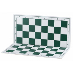 Jeu d'échecs pliable en plastique blanc/vert 51 cm pièces Club STAUNTON n°6 économiques feutrées