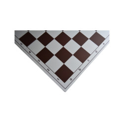 Jeu d'échecs pliable en plastique blanc/marron 51 cm pièces Club STAUNTON n°6 économiques feutrées