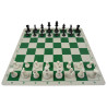 Jeu d'échecs en silicone blanc/vert 51 cm pièces Club STAUNTON n°6 économiques feutrées