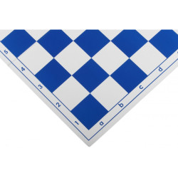 Jeu d'échecs pliable en plastique blanc/bleu 51 cm pièces Club STAUNTON n°6 économiques feutrées
