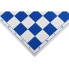 Jeu d'échecs pliable en plastique blanc/bleu 51 cm pièces Club STAUNTON n°6 économiques feutrées