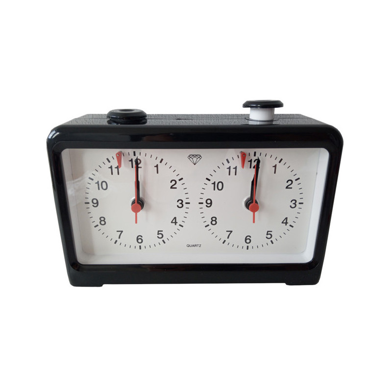 Pendule échecs quartz analogique DT02 noire