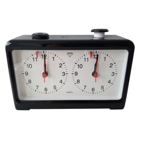 Pendule échecs quartz analogique DT02 noire