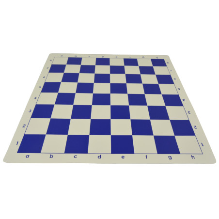 Échiquier enroulable en vinyle 51cm blanc/bleu (avec défaut)