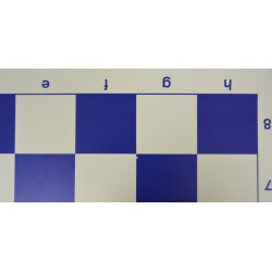 Échiquier enroulable en vinyle 51cm blanc/bleu (avec défaut)