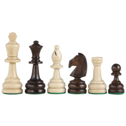 Jeu d'échecs bois sycomore/acajou pièces STAUNTON n°4 charme 85mm - taille 4