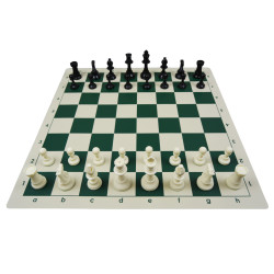 Échiquier enroulable en vinyle 51cm blanc/vert