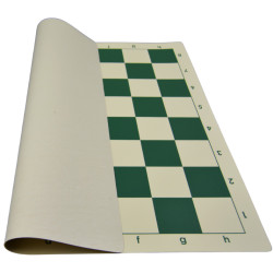 Jeu d'échecs en vinyle blanc/vert 51 cm pièces STAUNTON n°6 économiques feutrées