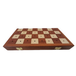 Jeu d'échecs pliant pour malvoyants hêtre/bouleau pièces bois charme - 35 cm