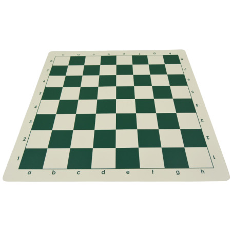 Échiquier enroulable en vinyle 43cm blanc/vert
