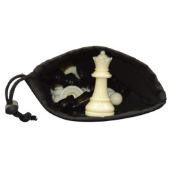 Sac de rangement en coton pour pièces d'échecs - 23 x 18 cm