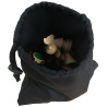 Sac de rangement en tissu épais pour pièces d'échecs - 23 x 21 cm