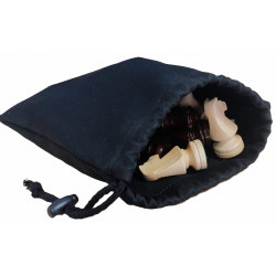 Sac de rangement en tissu épais pour pièces d'échecs - 23 x 21 cm
