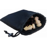 Sac de rangement en tissu épais pour pièces d'échecs - 23 x 21 cm