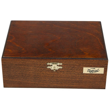 Boîte en bois bouleau Wegiel pour pièces d'échecs STAUNTON n°6