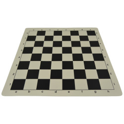 Jeu d'échecs en vinyle blanc/noir 43 cm pièces STAUNTON économiques 85 mm