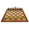 Jeu d'échecs bois sycomore/acajou pièces STAUNTON style allemand acacia/buis - numéroté taille 5+