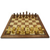 Jeu d'échecs bois noyer bordure noire pièces STAUNTON style allemand acacia/buis - numéroté taille 5+