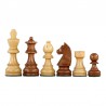 Jeu d'échecs bois padouk coins arrondis pièces STAUNTON style allemand acacia/buis - numéroté taille 5