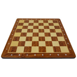 Jeu d'échecs bois padouk coins arrondis pièces STAUNTON style allemand ébonisées acacia/buis - numéroté taille 5